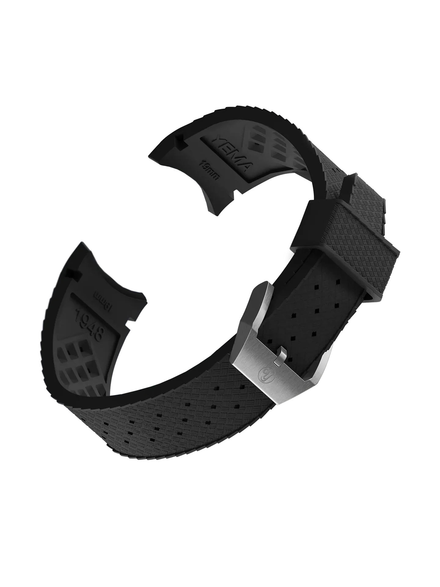 Black FKM Viton® Rubber Integrated Strap with your watch