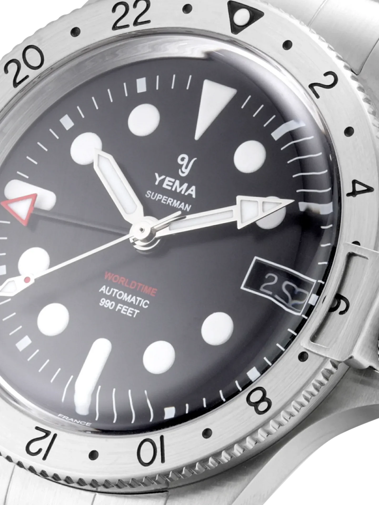 Superman Worldtime GMT Steel Scales Slim Edition