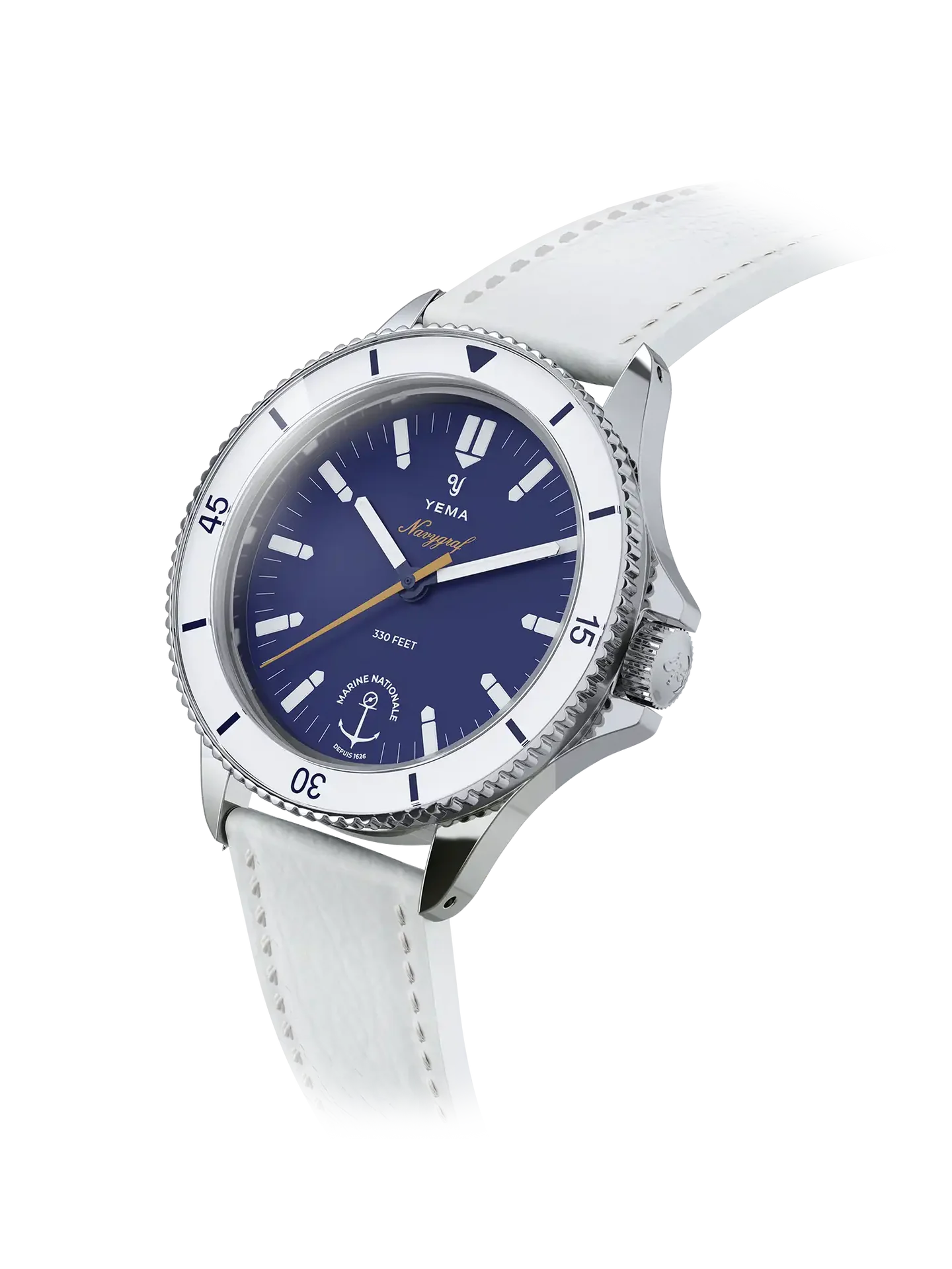 Marine Nationale Leather Strap with your watch